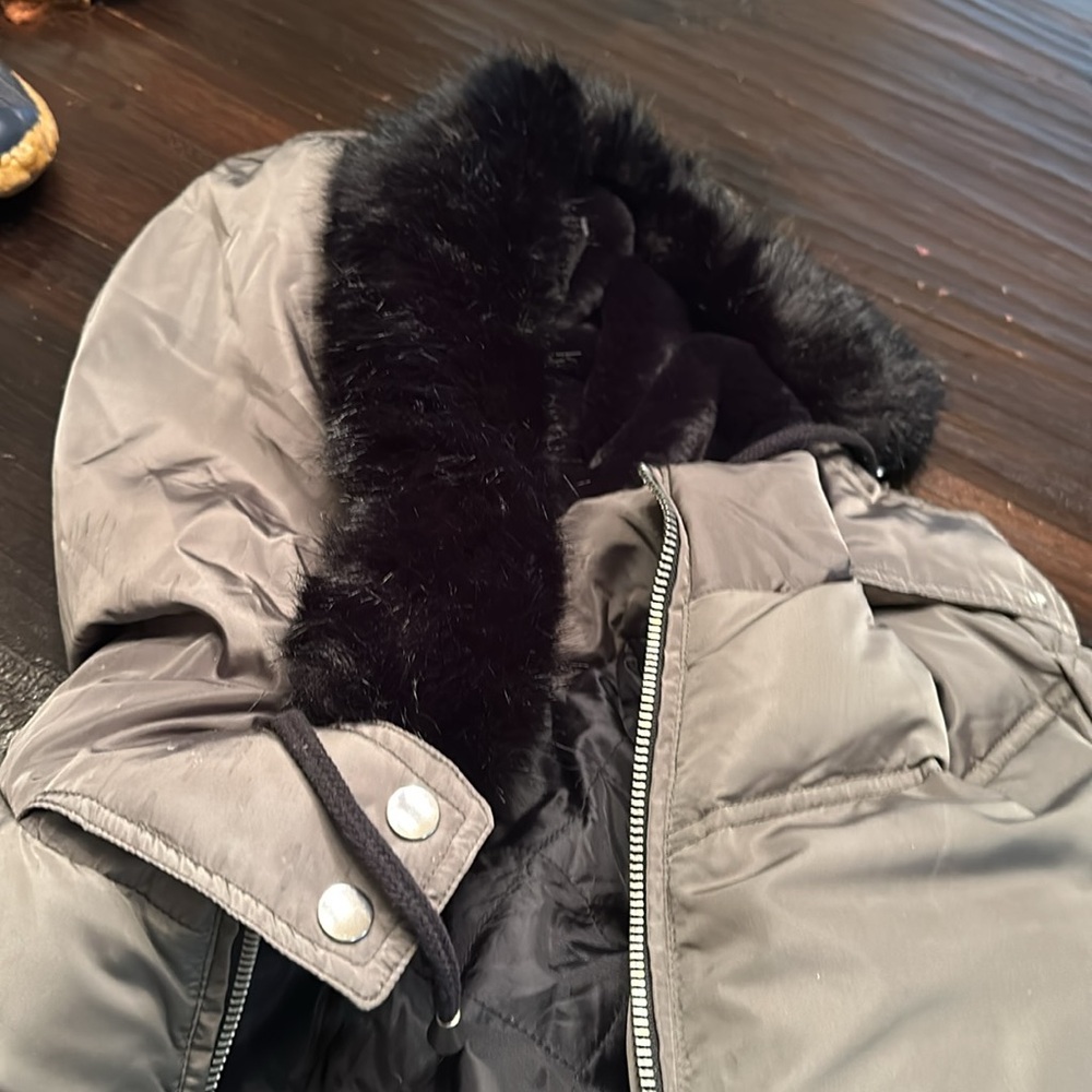 Top Shop Women’s Olive Green Winter Coat Size 10 View 3